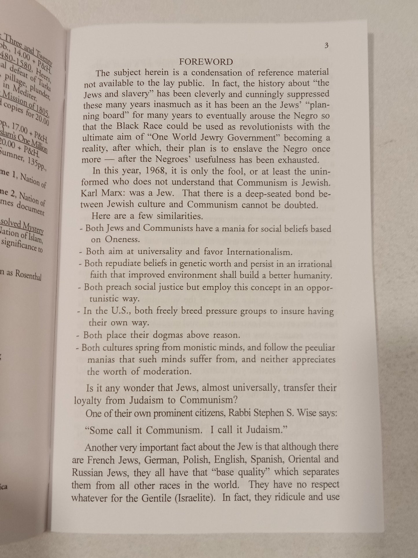 Who Brought the Slaves to America? (Jews Did) by Walter White SB