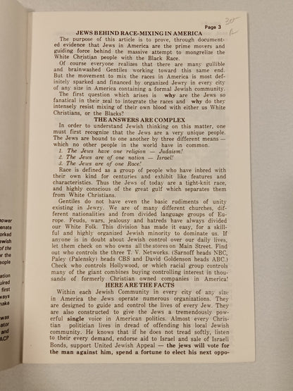 Why Jews Promote the Mongrelization of the White Race by Edward Fields SB