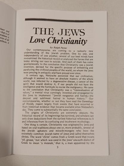 Jews Love Christianity by Revilo Oliver SB