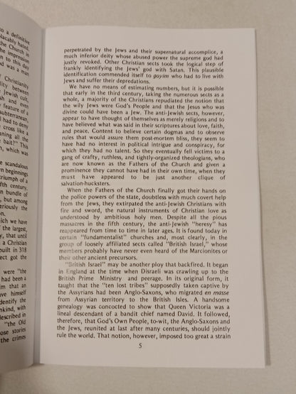 Jews Love Christianity by Revilo Oliver SB