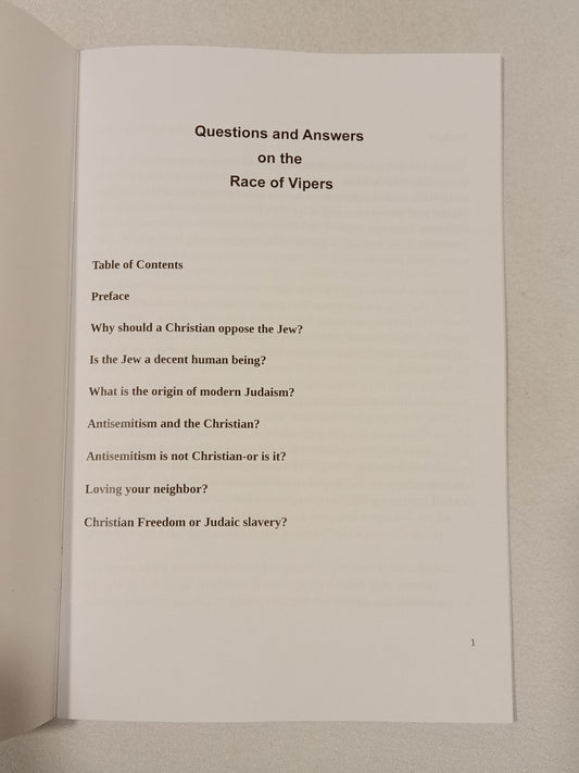 Questions and Answers on the Race of Vipers by V. Herrell SB