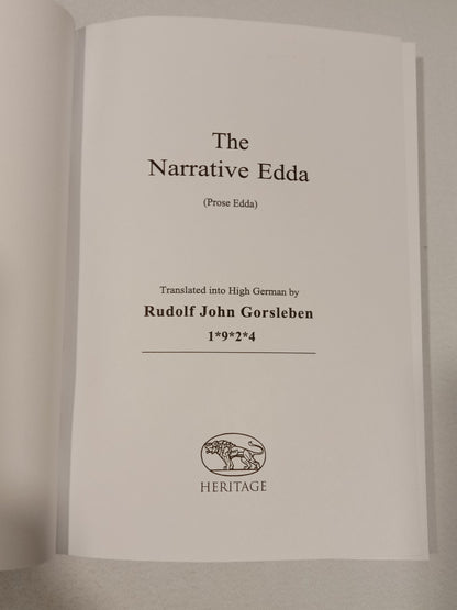 Narrative Edda by Rudolf Gorsleben PB