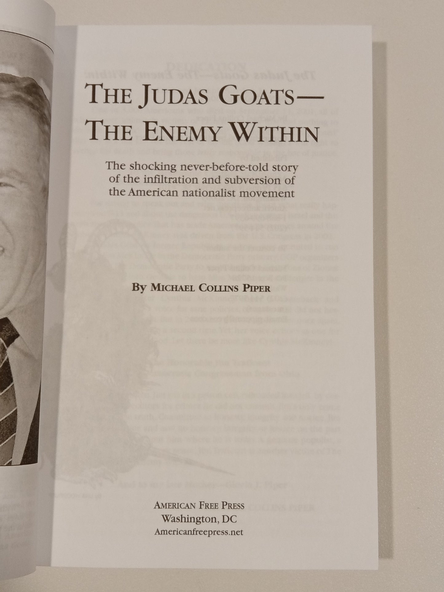 Judas Goats: The Enemy Within by Michael Piper PB