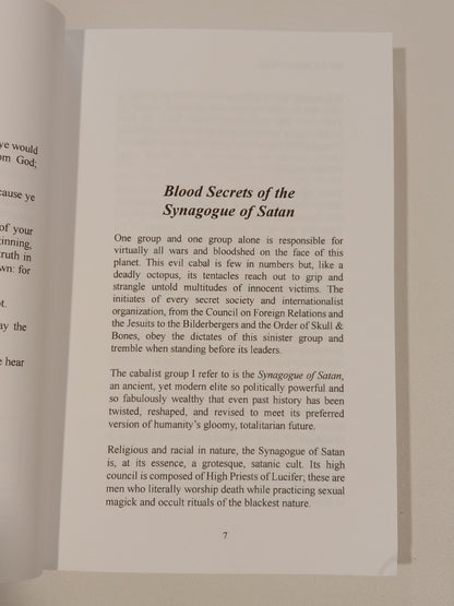 Synagogue of Satan: The Secret History of Jewish World Domination by Andrew Hitchcock PB