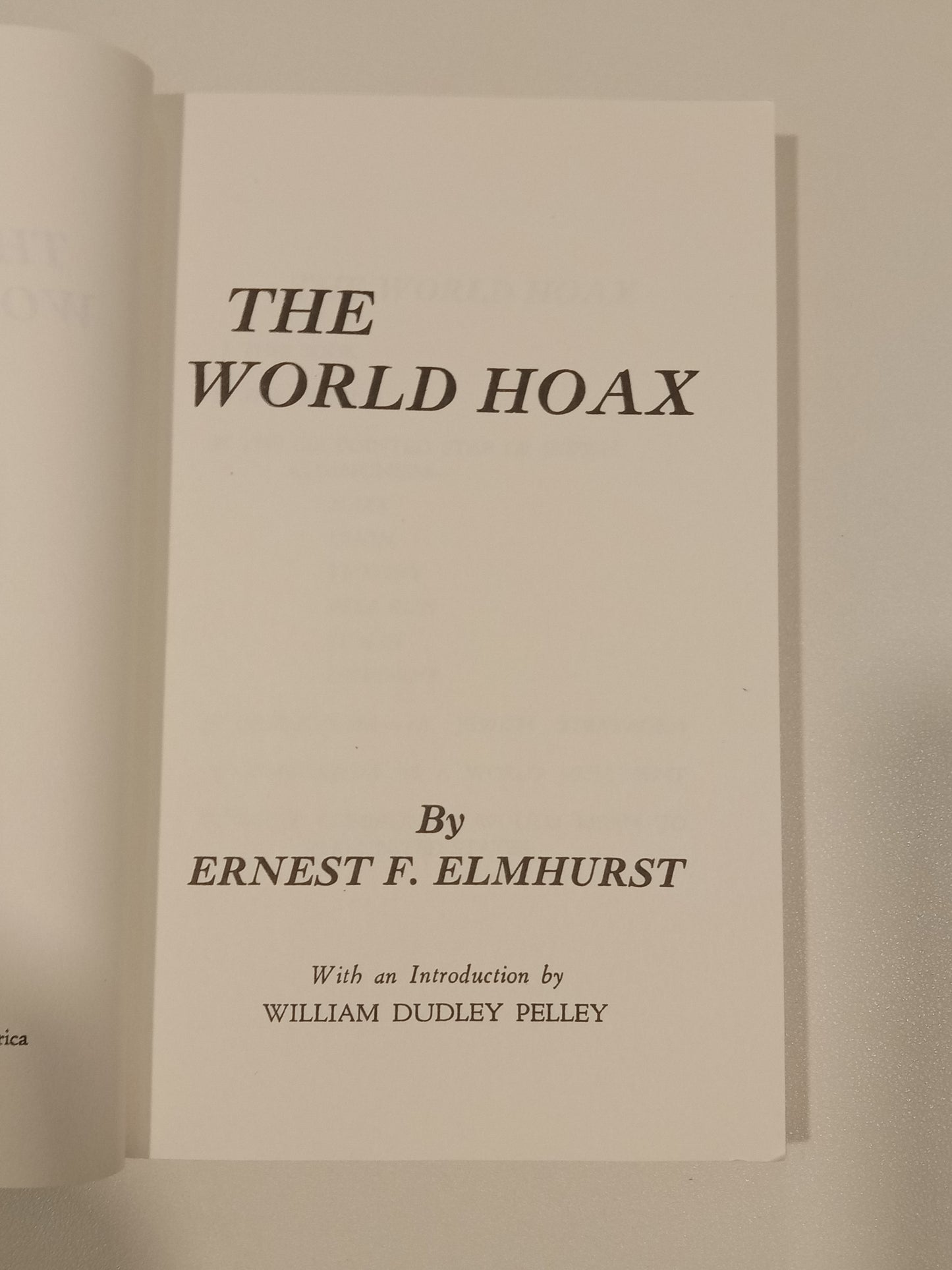 World Hoax by Ernest Elmhurst PB