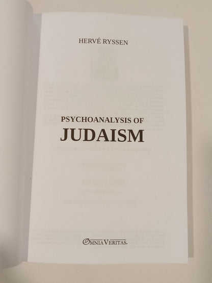 Psychoanalysis of Judaism by Herve Ryssen PB