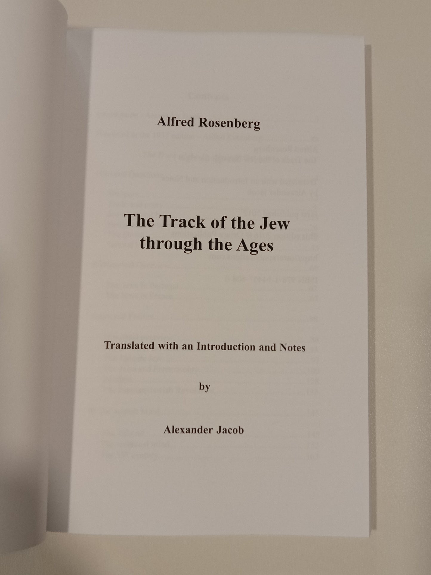 Track of the Jew Through the Ages by Alfred Rosenberg PB
