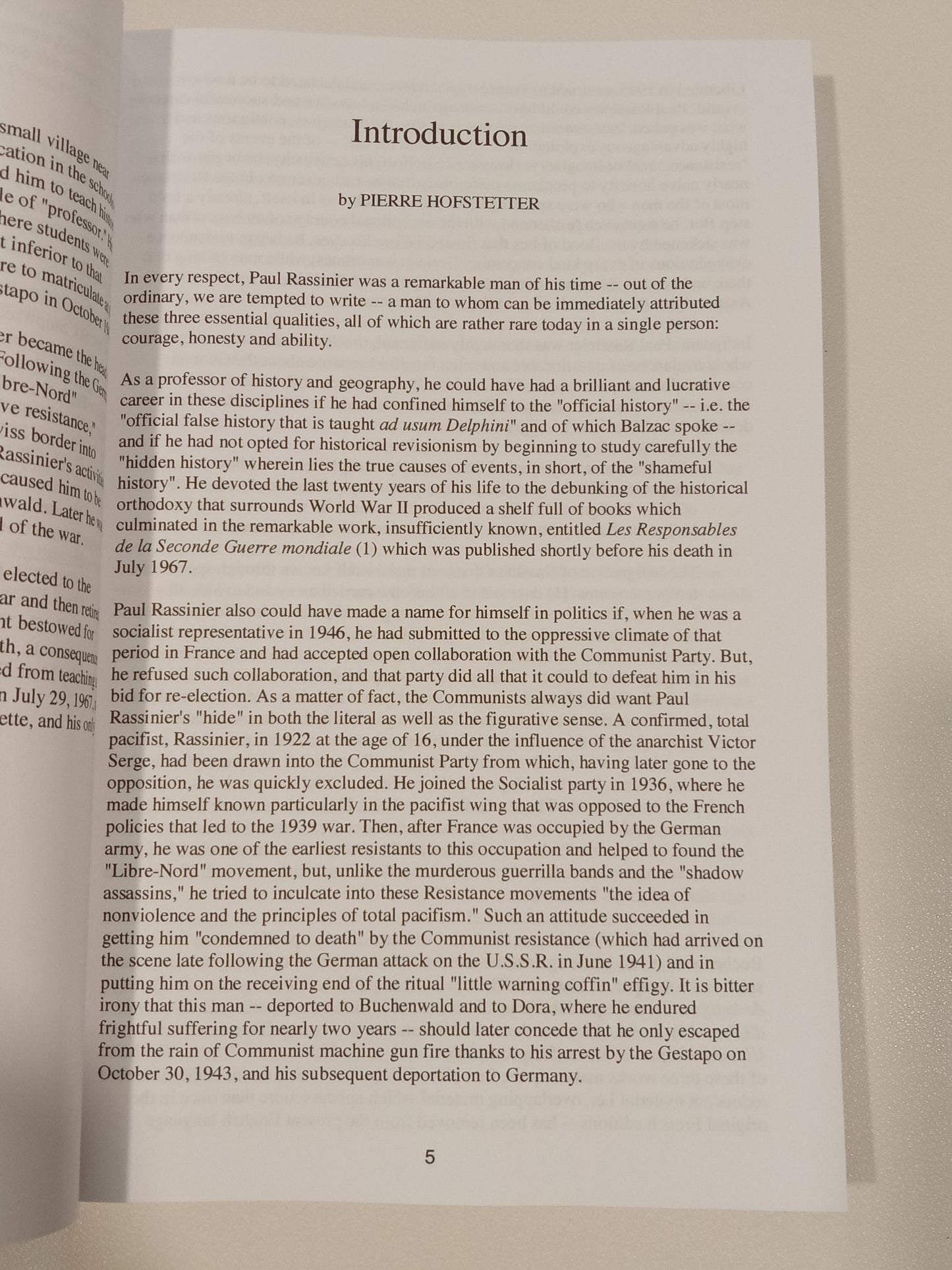 Debunking the Genocide Myth by Paul Rassinier PB
