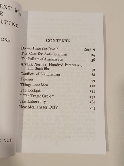 Intelligent Man's Guide to Jew-Baiting by George Sacks PB