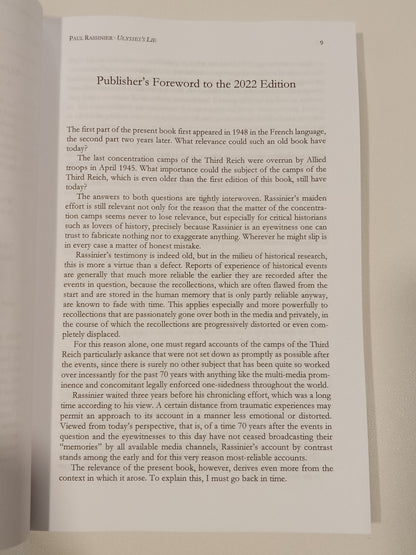 Ulysses' Lie by Paul Rassinier PB