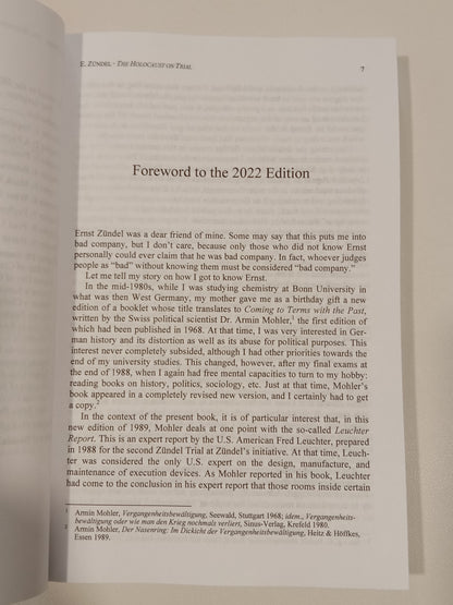 Holocaust on Trial: The Second Trial Against Ernst Zundel by Ernst Zundel PB