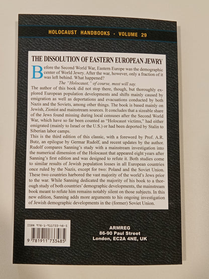 Dissolution of Eastern European Jewry by Walter Sanning PB