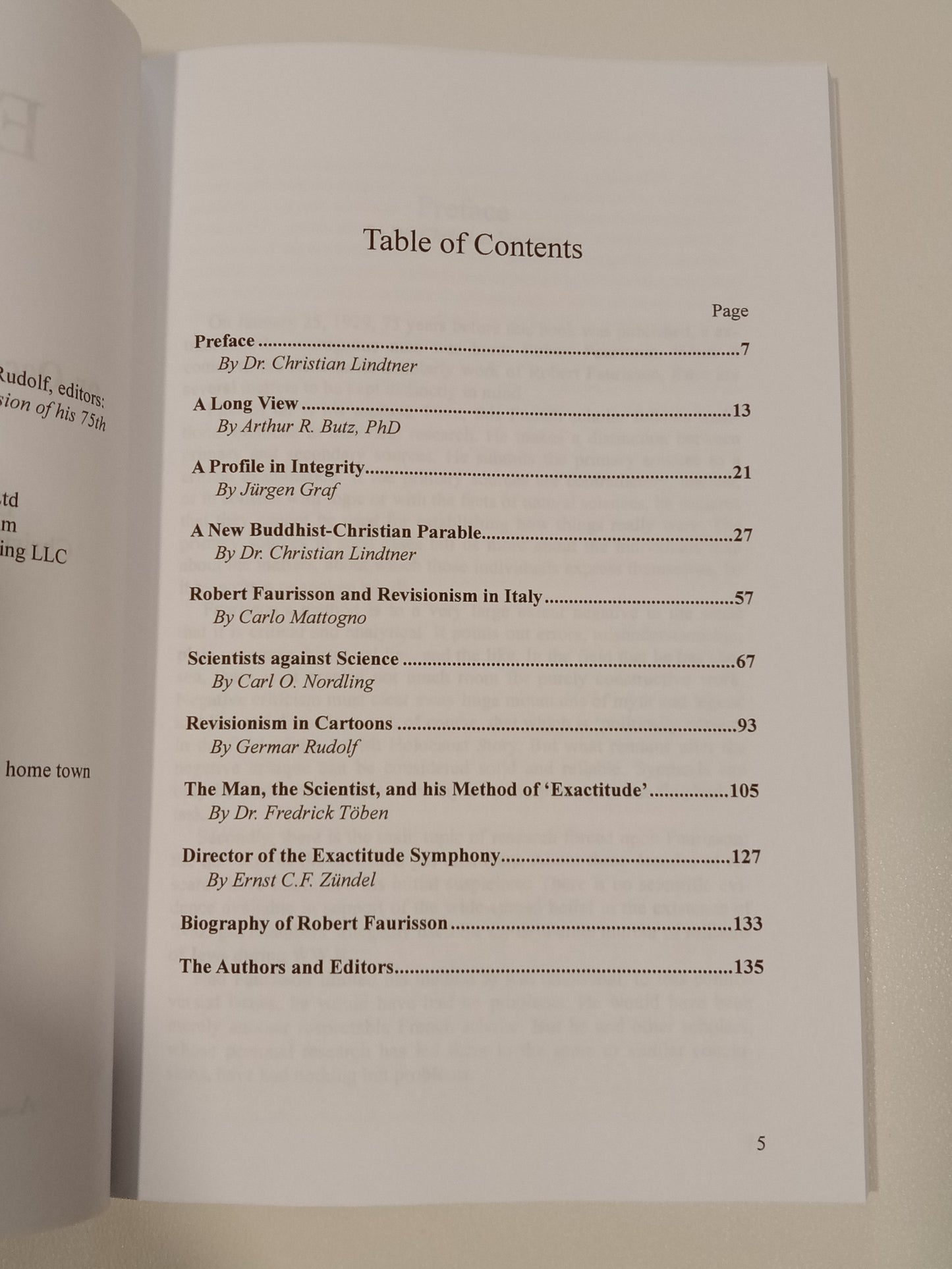 Exactitude: Festschrift for Professor Dr. Robert Faurisson by Germar Rudolf PB