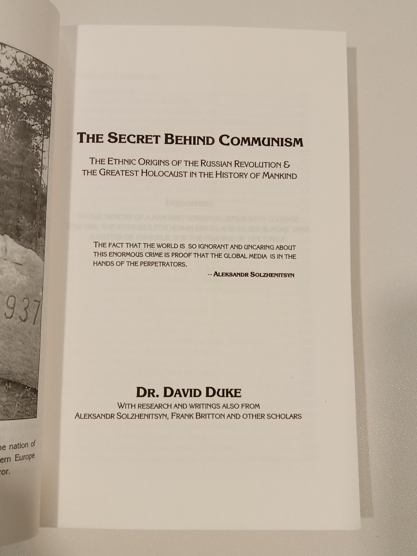 Secret Behind Communism: Ethnic Origins of Greatest Holocaust by David Duke PB