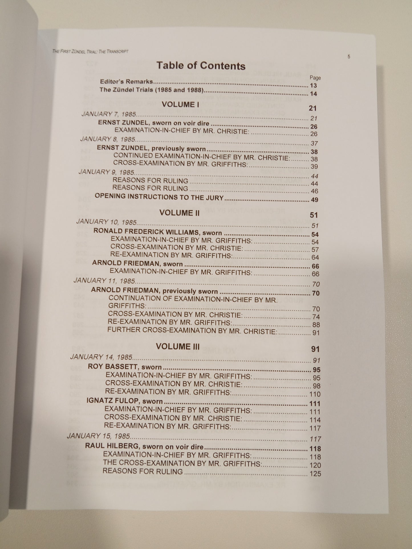 First Zundel Trial: The Transcript by Germar Rudolf PB
