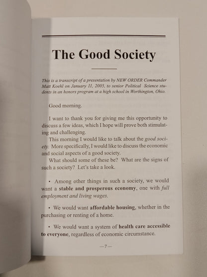 Good Society by Matthew Koehl SB