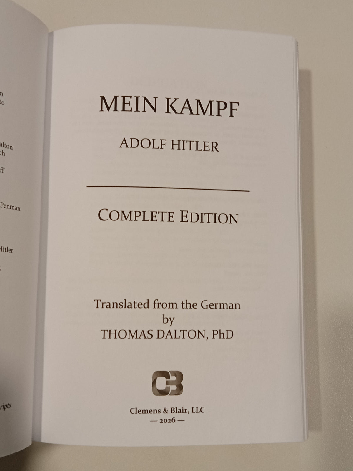 Mein Kampf, Complete Edition by Adolf Hitler HB