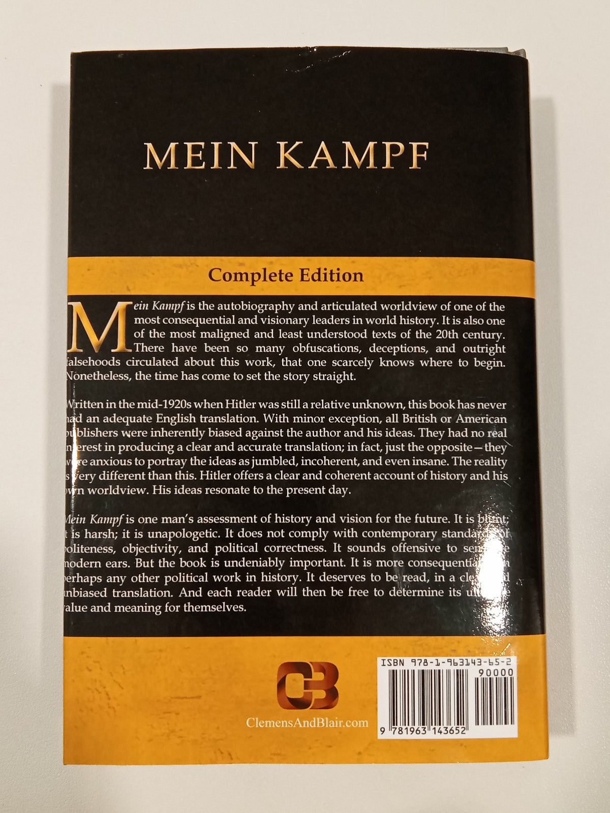 Mein Kampf, Complete Edition by Adolf Hitler HB