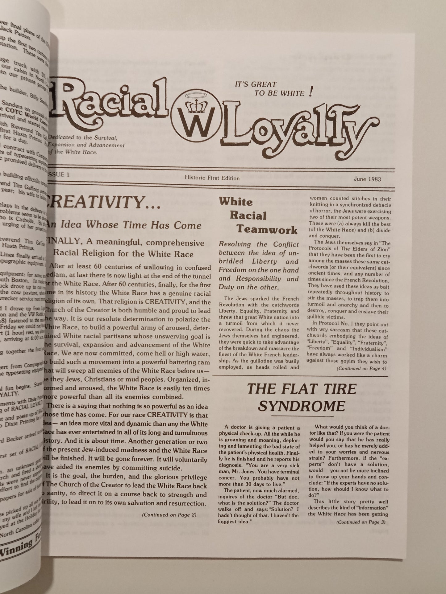 Racial Loyalty: Portfolio One by Ben Klassen PB