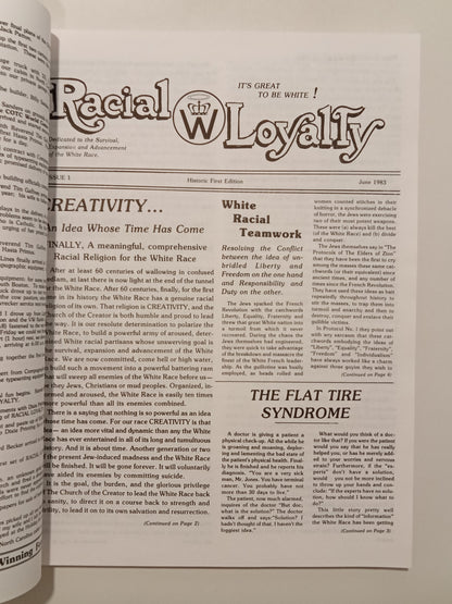 Racial Loyalty: Portfolio One by Ben Klassen PB
