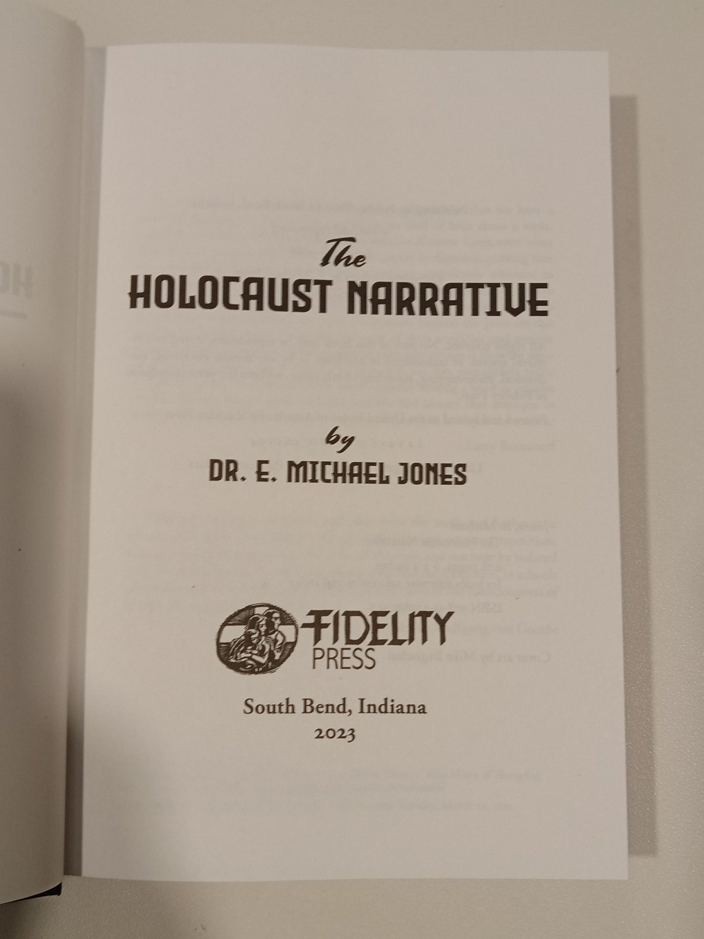 Holocaust Narrative by Michael Jones HB