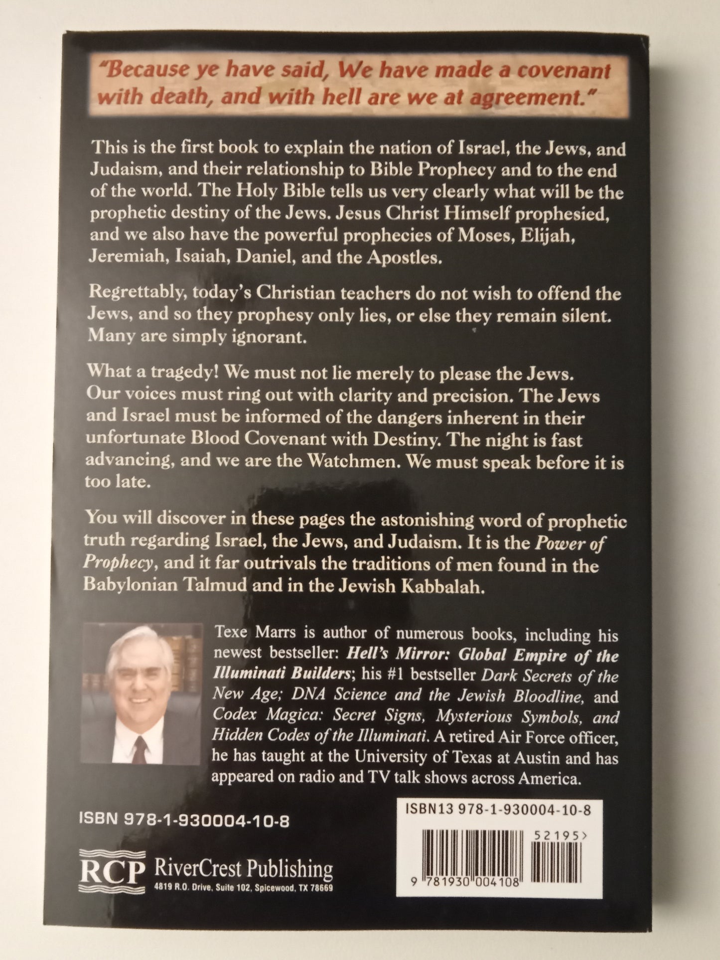 Blood Covenant with Destiny: The Talmud and Jewish Kaballah by Texe Marrs PB