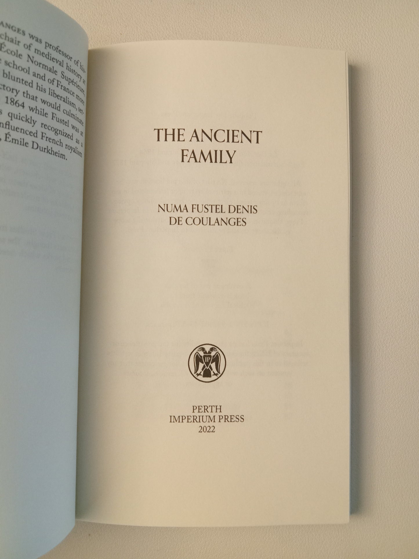 Ancient Family by Fustel de Coulanges PB