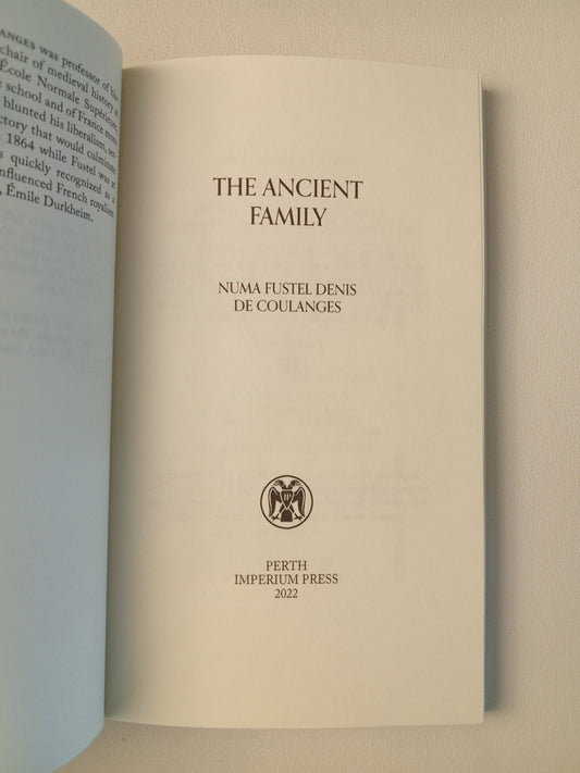 Ancient Family by Fustel de Coulanges PB
