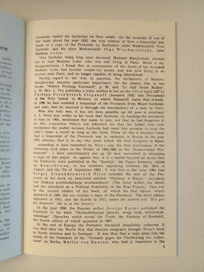 Jewish World Conspiracy: The Protocols Before the Court by Karl Bergmeister SB