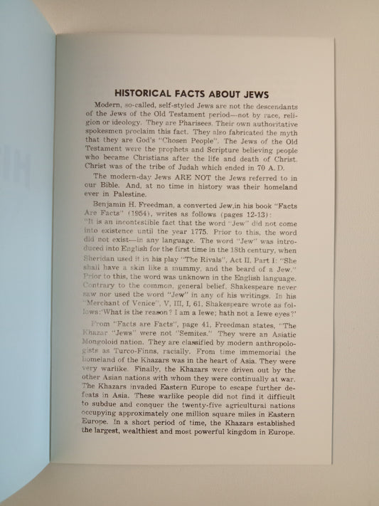 Historical Facts About Jews by Unknown SB