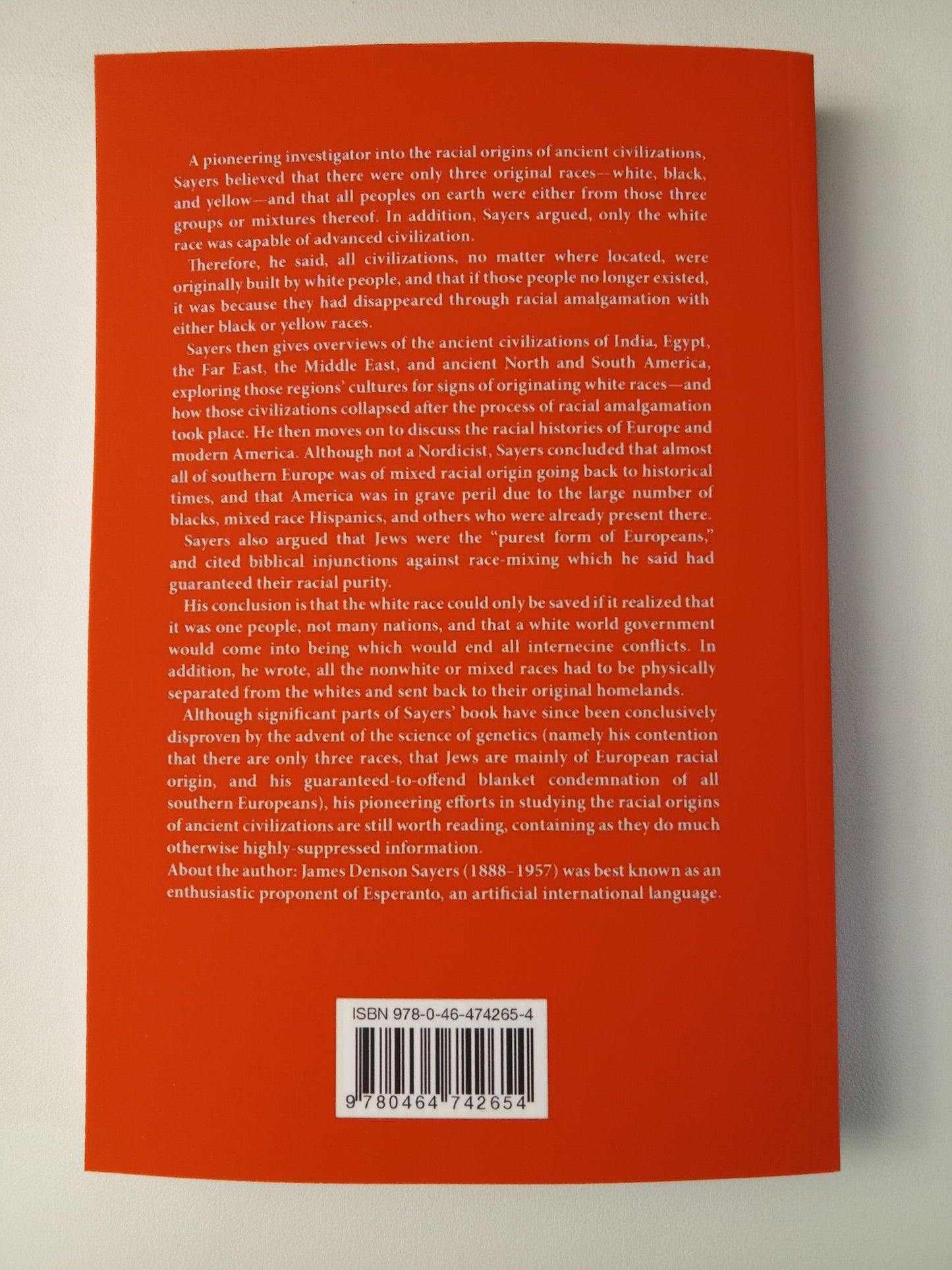 'Can the White Race Survive? by James Sayers PB