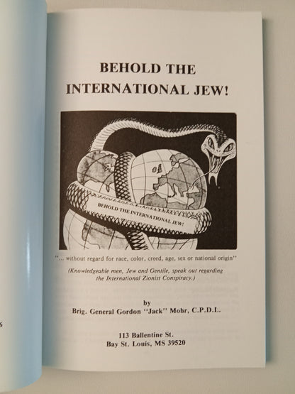 Behold the International Jew! by Gordon Mohr PB