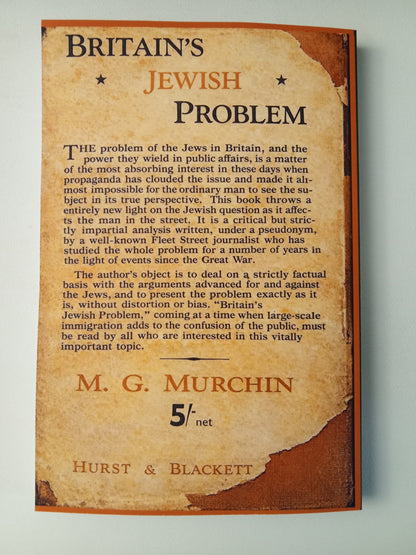 Britain's Jewish Problem by M. Murchin PB