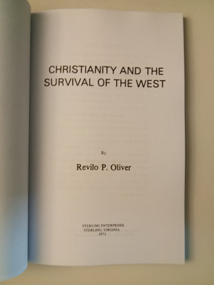 Christianity and the Survival of the West by Revilo Oliver PB