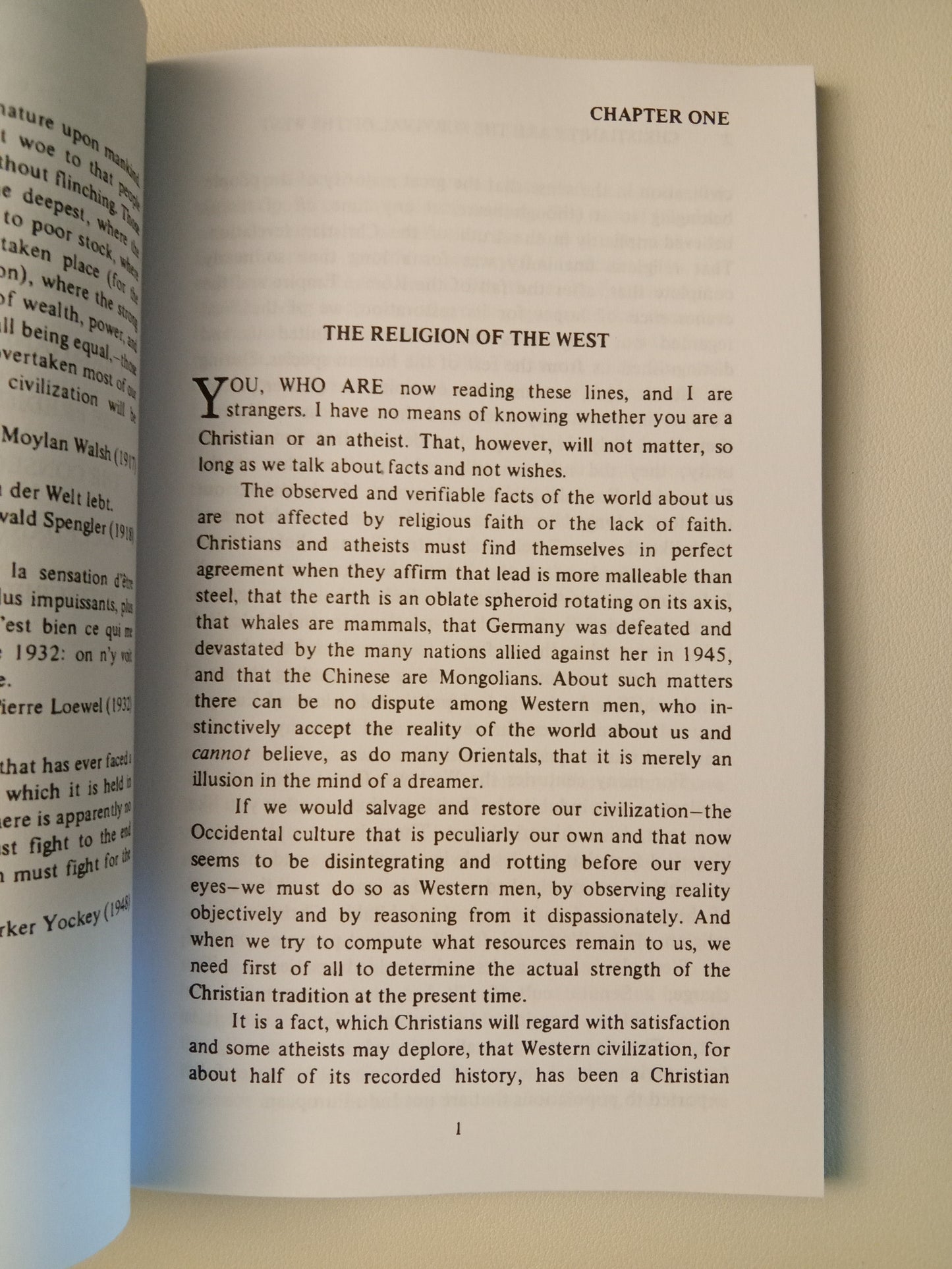 Christianity and the Survival of the West by Revilo Oliver PB