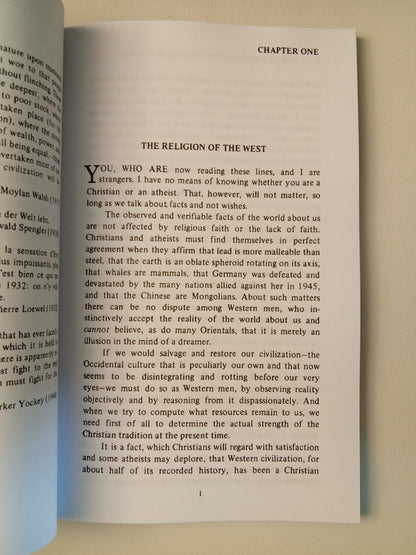Christianity and the Survival of the West by Revilo Oliver PB