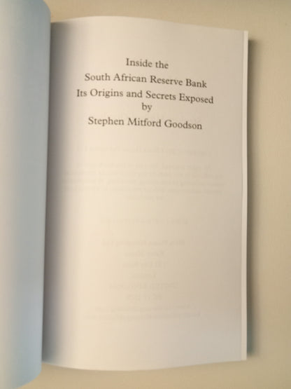 Inside the South African Reserve Bank by Stephen Goodson PB