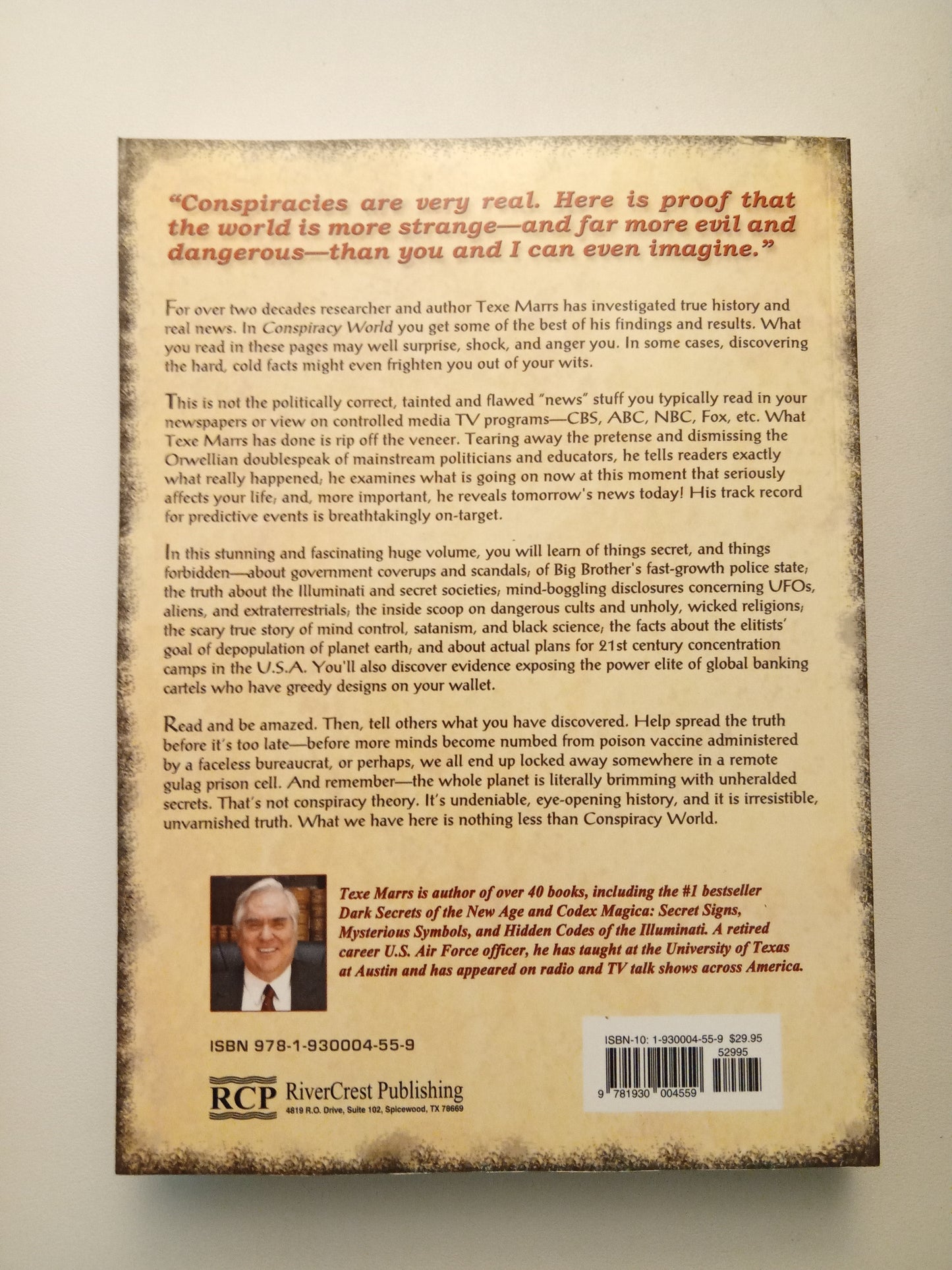Conspiracy World: A Truthteller's Forbidden Knowledge by Texe Marrs PB