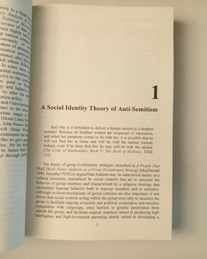 Separation and Its Discontents: Toward an Evolutionary Theory of Anti-Semitism by Kevin MacDonald PB