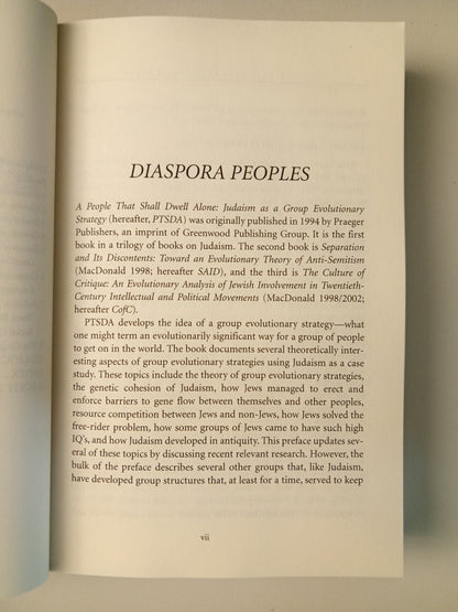 People That Shall Dwell Alone: Judaism as Group Strategy by Kevin MacDonald PB