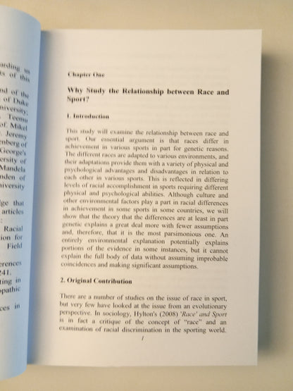 Race and Sport: Racial Differences in Sporting Ability by Richard Lynn PB