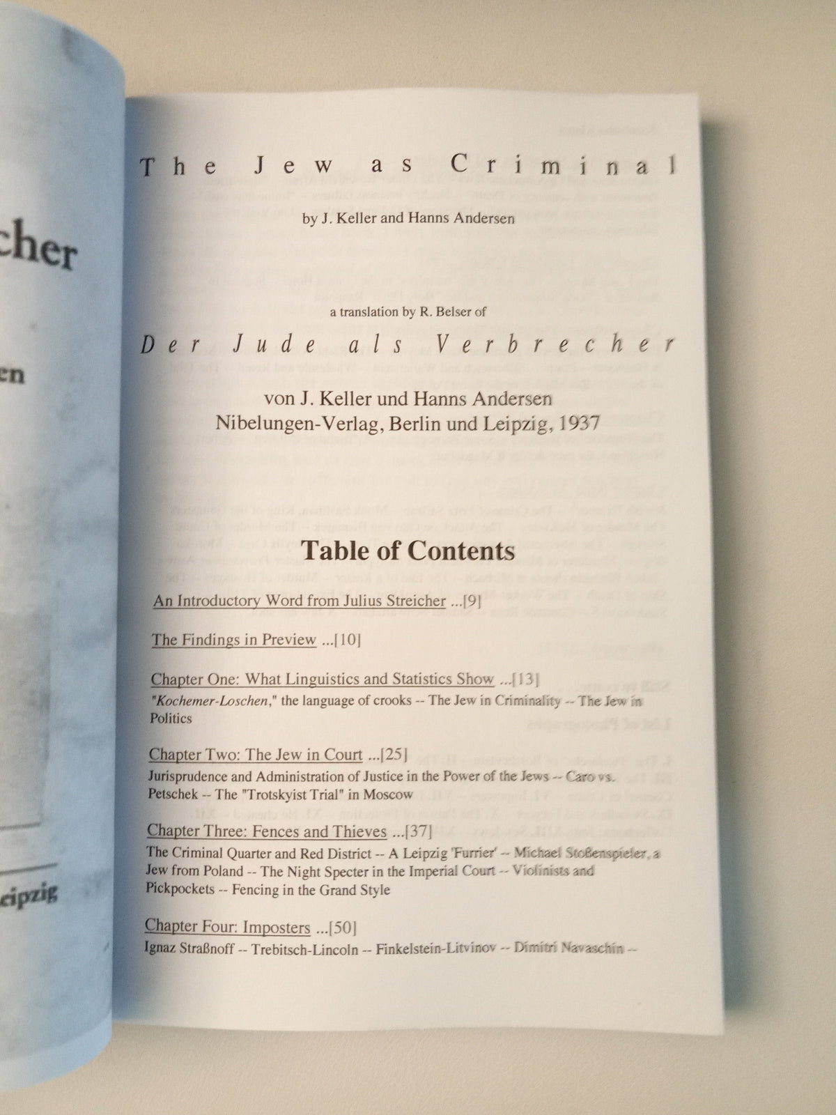 Jew As Criminal by Keller Andersen PB