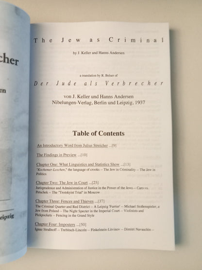 'Jew As Criminal by Keller Andersen PB