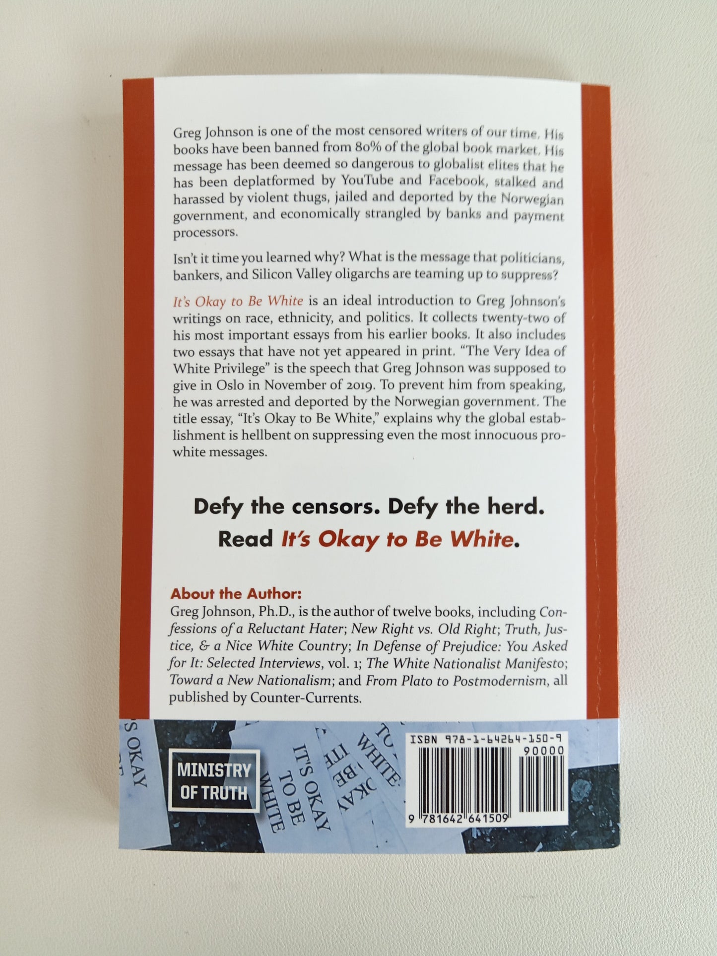 'It's Okay to Be White by Greg Johnson PB