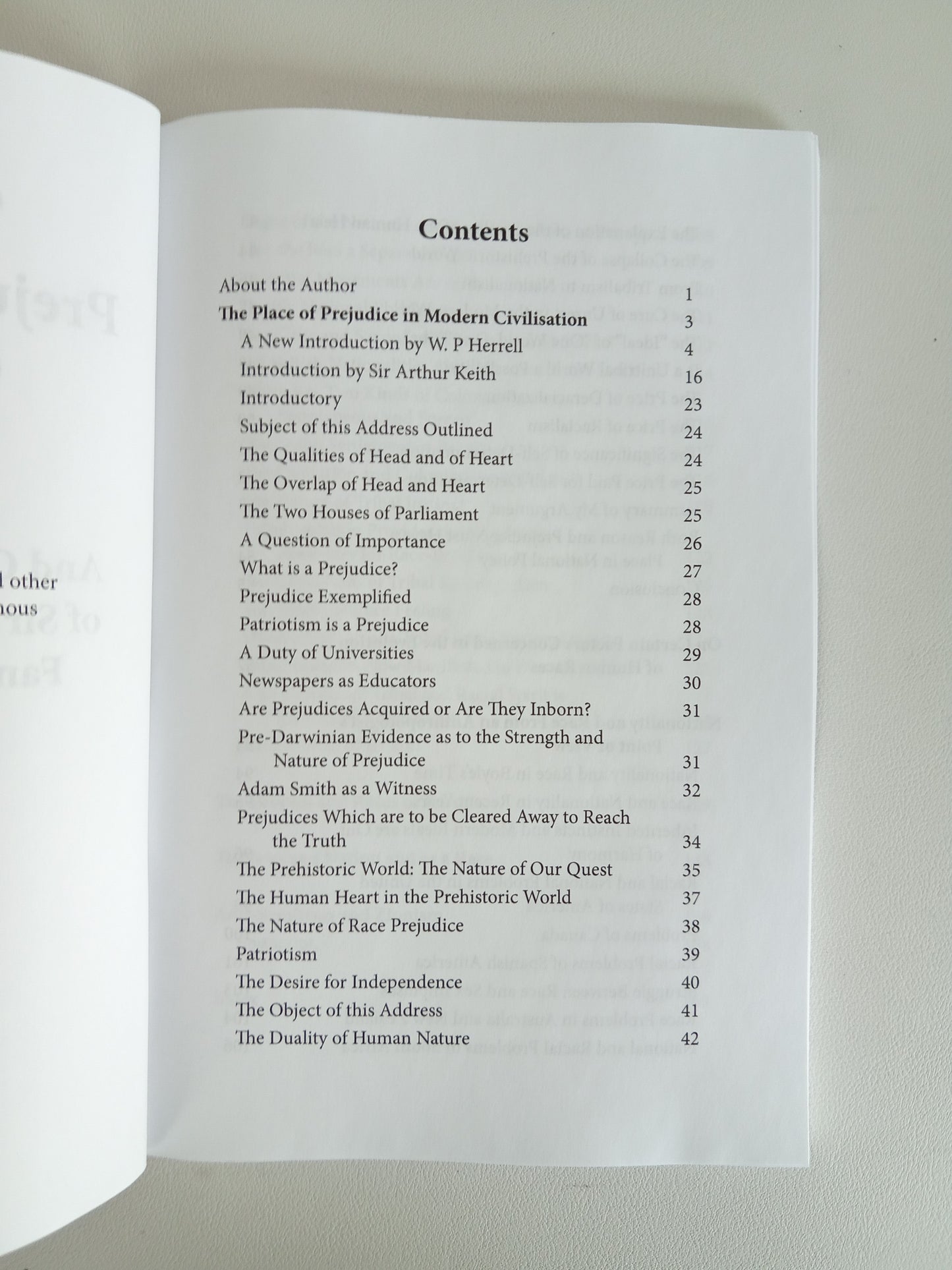 Place of Prejudice in Modern Civilization by Arthur Keith PB