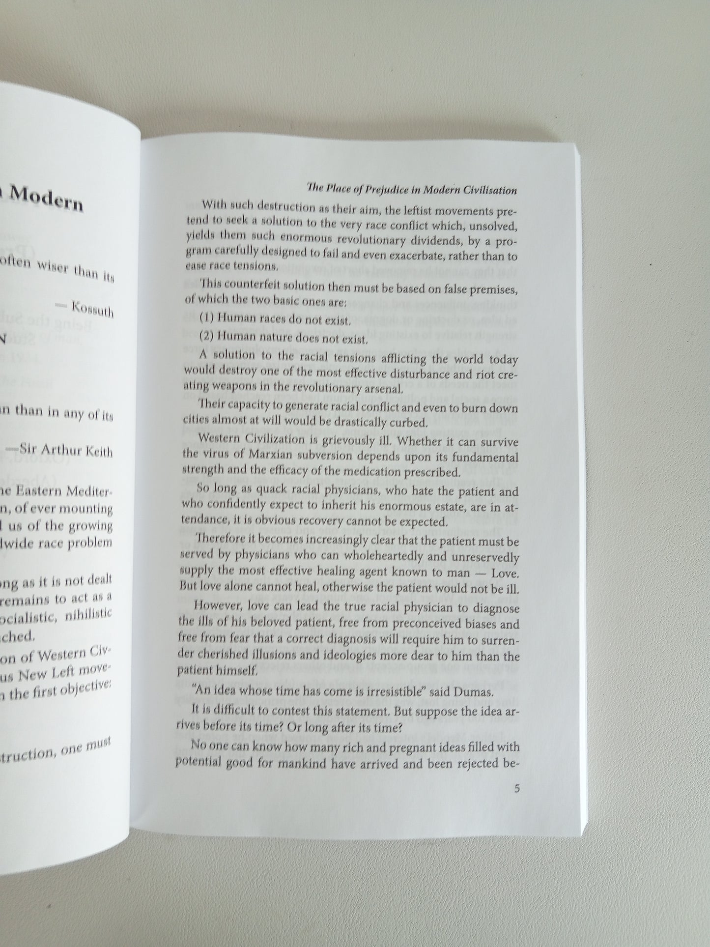 Place of Prejudice in Modern Civilization by Arthur Keith PB