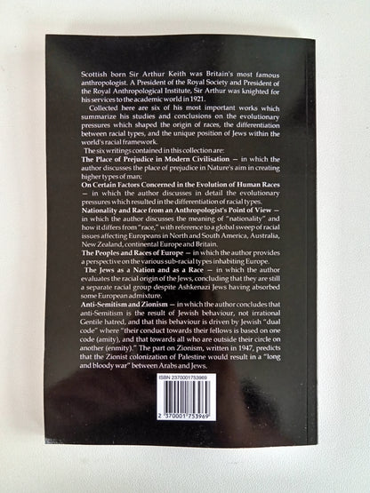 Place of Prejudice in Modern Civilization by Arthur Keith PB