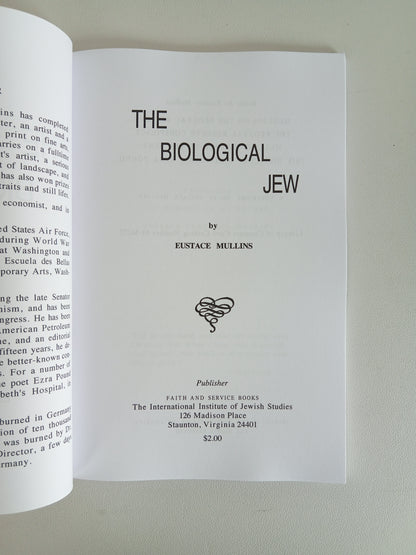 Biological Jew by Eustace Mullins PB