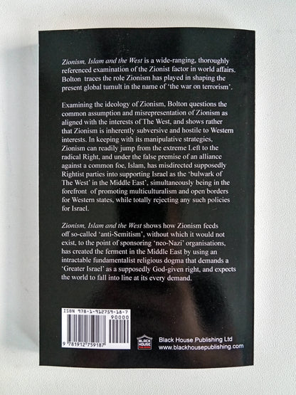 Zionism, Islam, and the West by Kerry Bolton PB