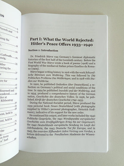 What the World Rejected: Peace Offers 1933 to 1940 by Friedrich Stieve PB